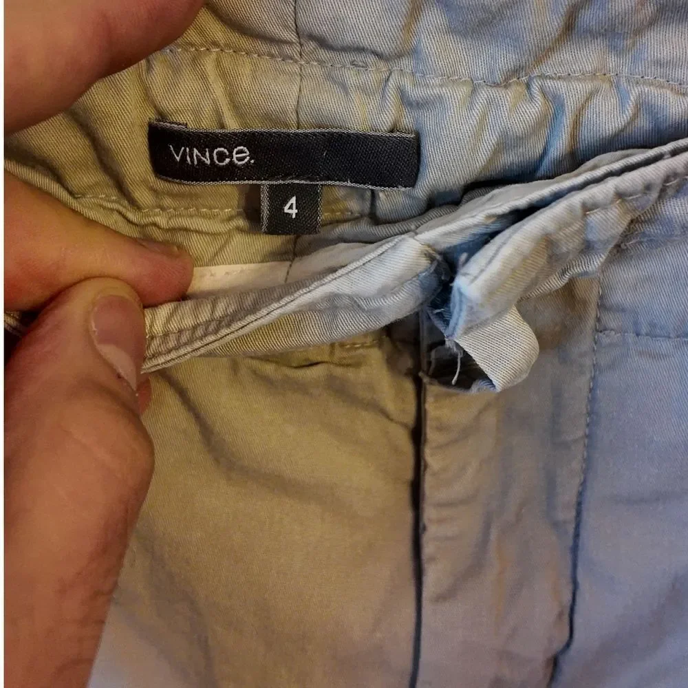 Vince Light Khaki Casual Cargo Bermuda Shorts Size 4